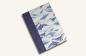 Preview: Black-book with whales, cloth spine blue
